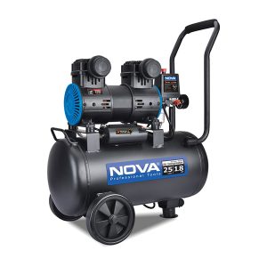 کمپرسور سایلنت برقی 25 لیتری نووا 2 سیلندر مدل 9125